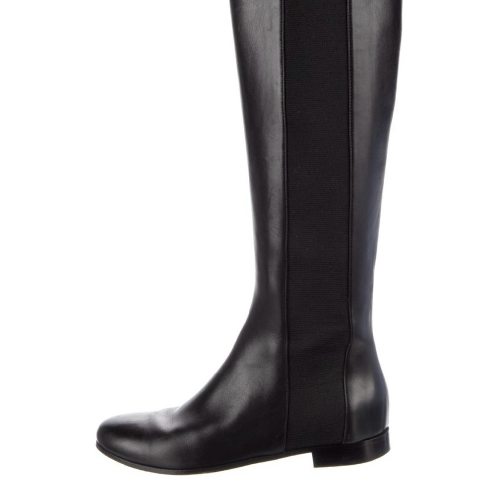 Jimmy Choo Black Leather Riding Boots Size 6.5